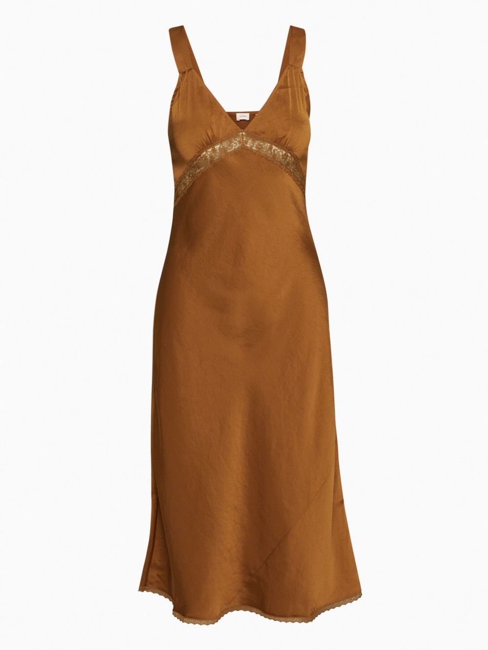 Satin Dress in Burnt Orange Wilfred